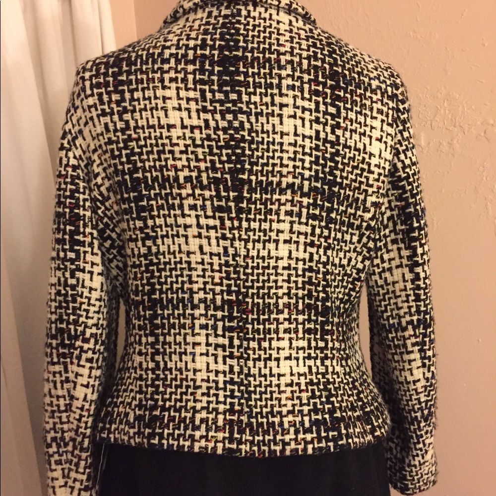 Jones New York Wool Blend Tweed Zip Jacket 14 - Picture 5 of 8